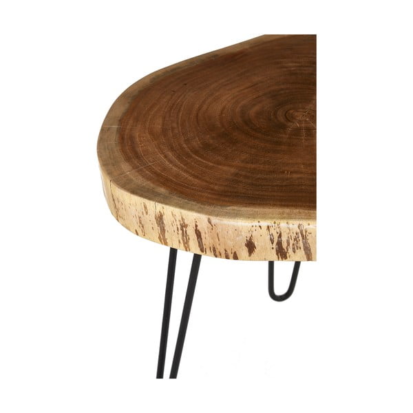 Sānu galdiņš ar akācijas koka galda virsmu 46x48 cm Nandri – Premier Housewares-image-4