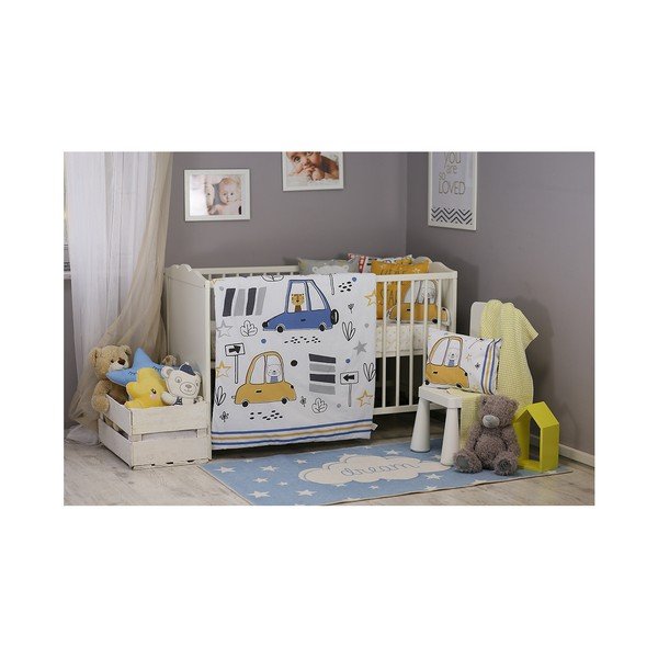 Bērnu kokvilnas gultasveļa ar gultas pārklāju vienvietīgai gultai Mike & Co. NEW YORK Mirra Fesso, 100 x 150 cm-image-1