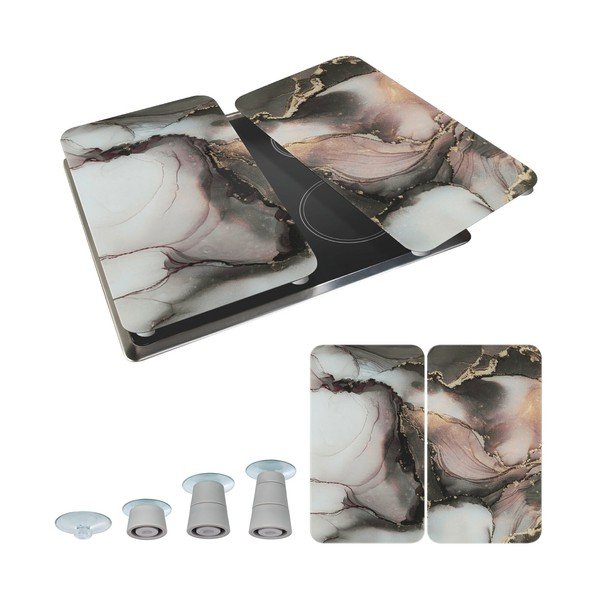 Rūdīta stikla plīts aizsargplāksnes (2 gab.) 52x30 cm Abdeckplatte  – Wenko-image-3