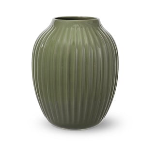 Tumši zaļa keramikas vāze Kähler Design, augstums 25,5 cm