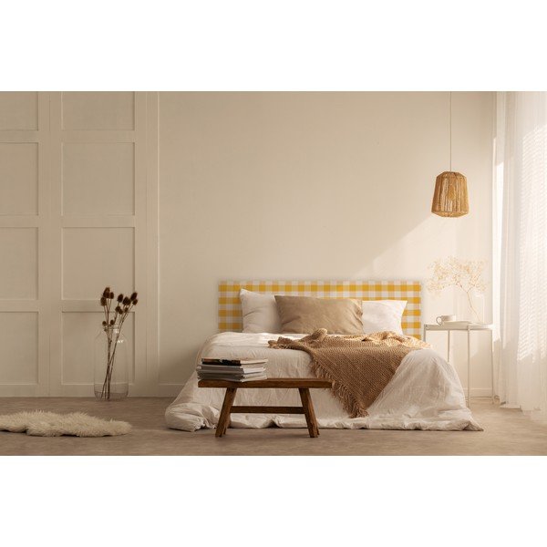 Dzeltens polsterēts gultas galvgalis 165x52 cm Billie – Really Nice Things-image-2