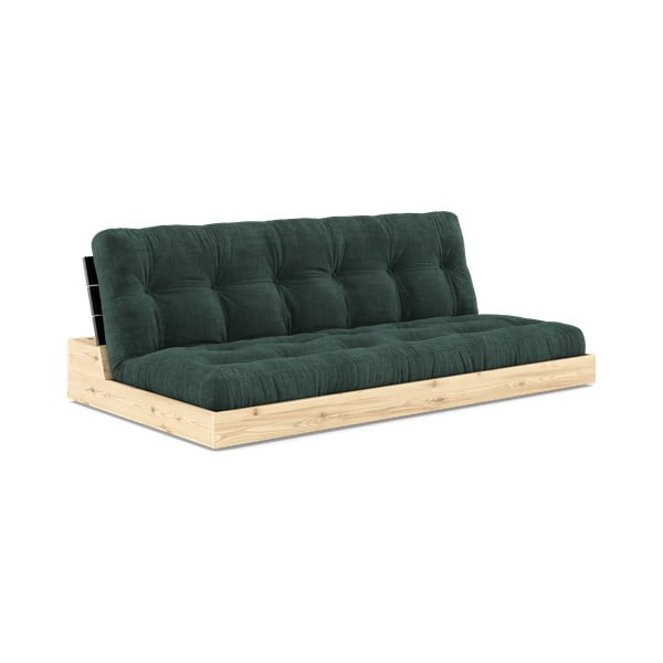 Tumši zaļš velveta izvelkamais dīvāns 196 cm Base – Karup Design