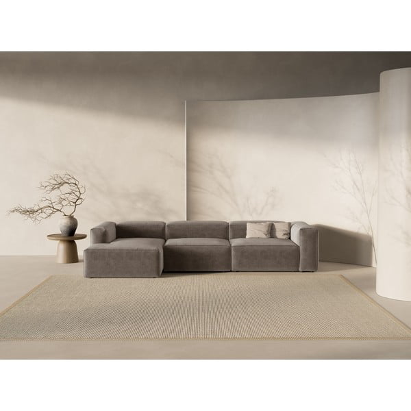 Brūns stūra dīvāns (ar kreiso stūri/ar zvilni) Bergamo – Cosmopolitan Design-image-1