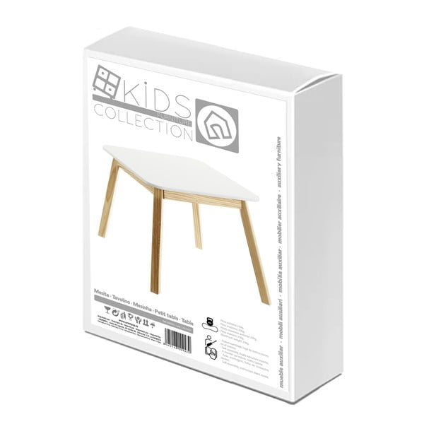 Bērnu galds ar baltu galda virsmu 55x55 cm – Casa Selección-image-4