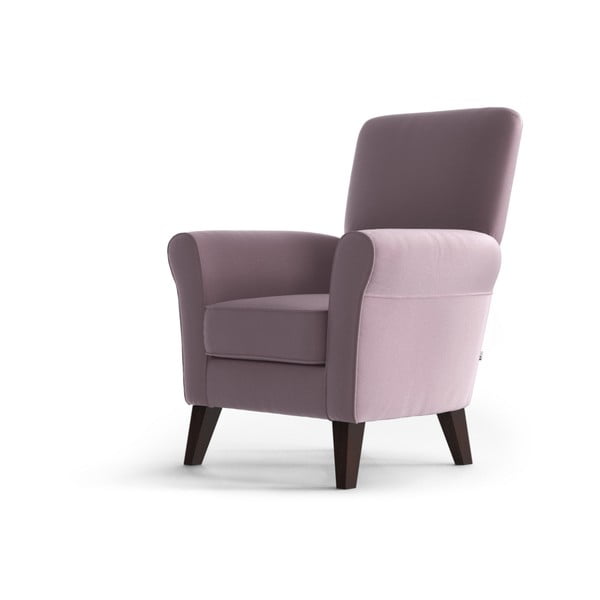 Gaiši rozā samta atzveltnes krēsls My Pop Design Balard
