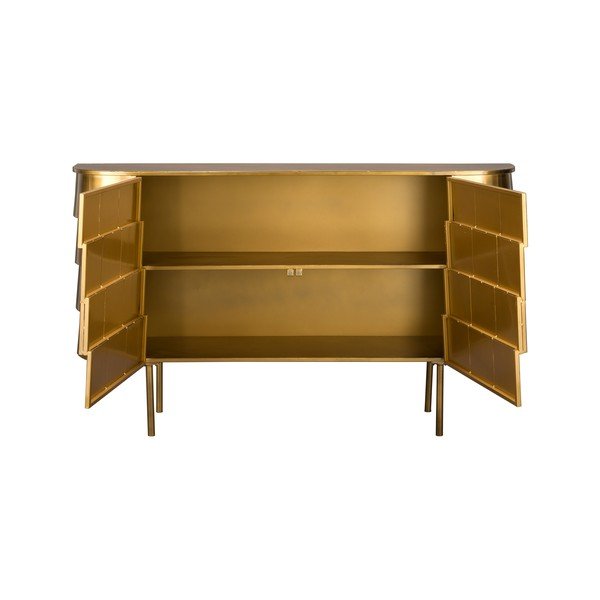 Zelta krāsas metāla kumode 117x70x26 cm Hanna – Dutchbone-image-3