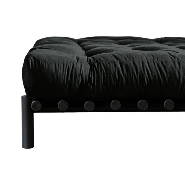 Melns priedes gultas rāmis Karup Design Pace Black, 140 x 200 cm-image-3