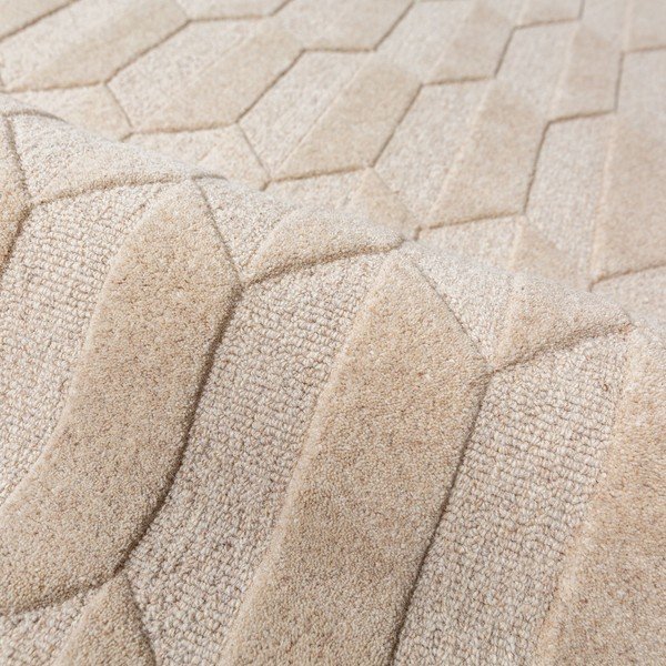 Bordo/dabīga toņa ar rokām darināts vilnas celiņa paklājs 60x230 cm Apex Border Wool – Flair Rugs-image-2