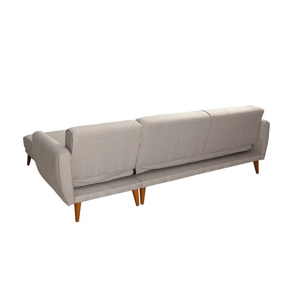 Bēšs izvelkamais stūra dīvāns Aria – Balcab Home-image-4