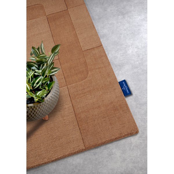 Brūns ar rokām darināts vilnas celiņa paklājs 80x250 cm Charlotte – Villeroy&Boch-image-2