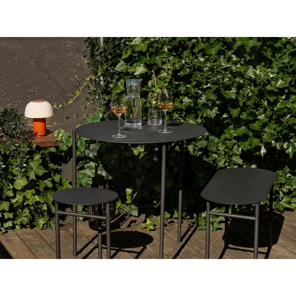 Melns metāla dārza sols Disc – Zone-image-1