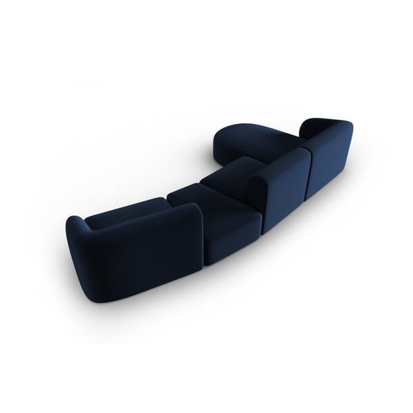 Zils samta stūra dīvāns (ar kreiso stūri/ar zvilni) Paolo – Milo Casa-image-3