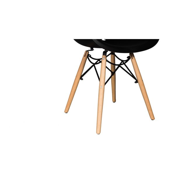 2 melnu ēdamistabas krēslu komplekts Evergreen House René-image-3