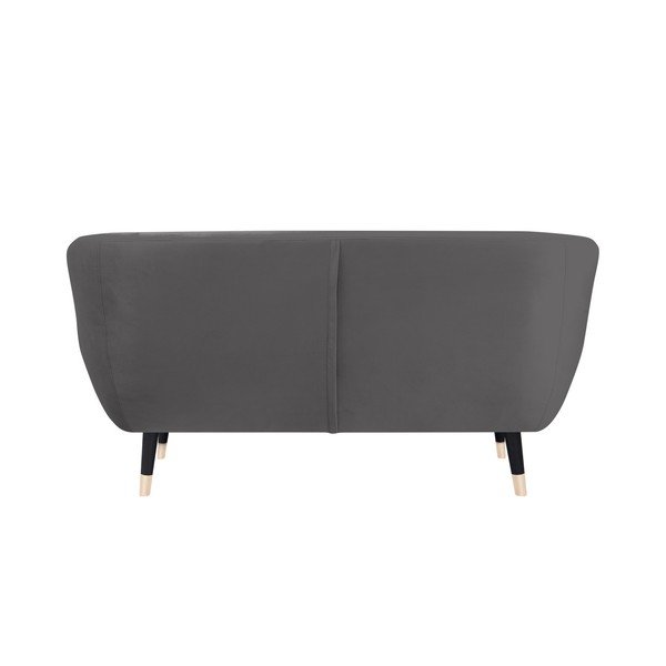 Pelēks dīvāns ar melnām kājām Mazzini Sofas Amelie, 158 cm-image-4