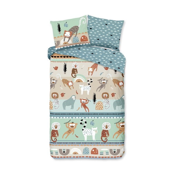 Vienguļamā kokvilnas bērnu gultas veļa 140x220 cm Play – Good Morning