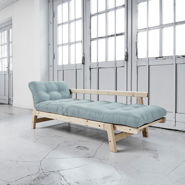 Dīvāns gulta Karup Step Natural/Sky Blue-image-2
