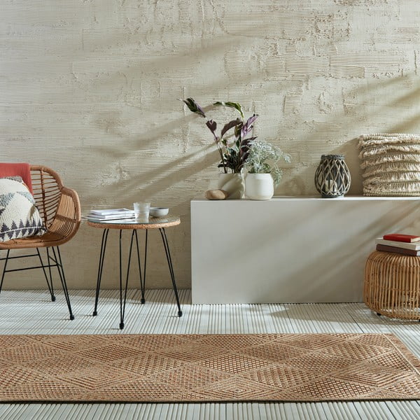 Dabīga toņa āra celiņa paklājs 80x230 cm Nora Diamond – Flair Rugs-image-1