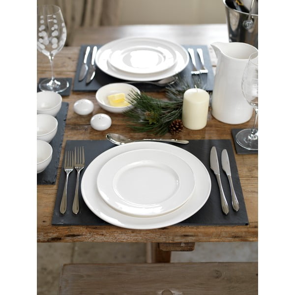 Balts porcelāna šķīvis Mikasa Ridget, ø 22 cm-image-4