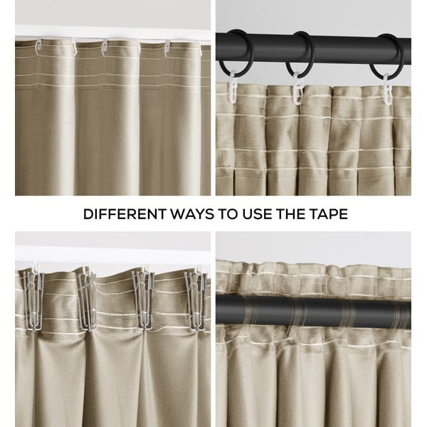 Brūns/bēšs samta daļēji gaismu necaurlaidīgs aizkars 140x270 cm Pleat – Restilo-image-2