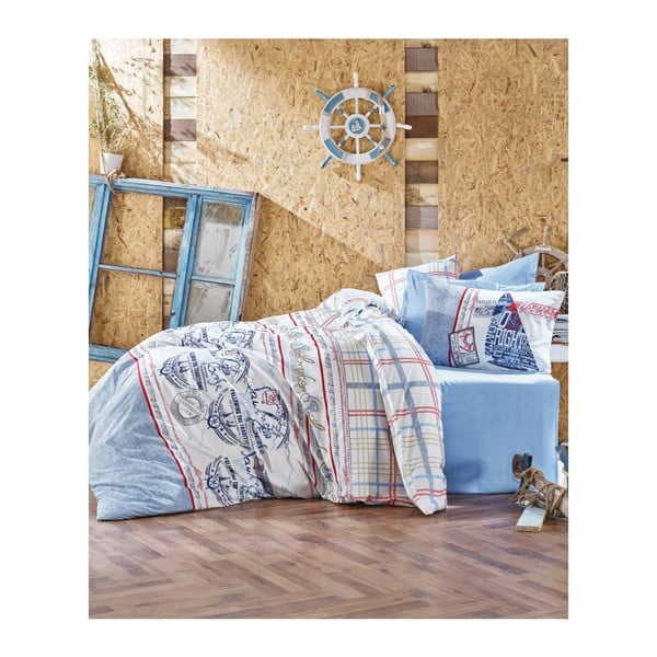 Materro Turima kokvilnas gultasveļa ar vienu gultas pārklāju, 160 x 220 cm