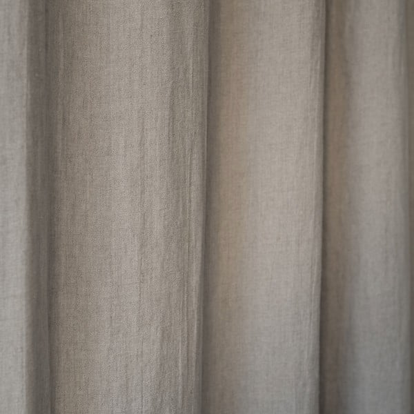 Bēšs lina aizkars ar cilpām Linen Tales Night Time, 250 x 140 cm-image-1