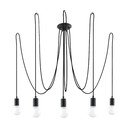Melna piekaramā lampa 300x300 cm Spider – Sollux