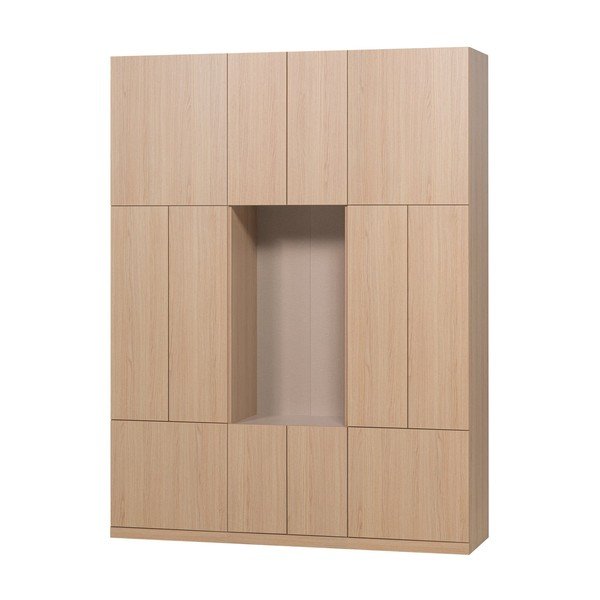 Dabīga toņa modulārais skapis 162x215 cm Build – WOOOD
