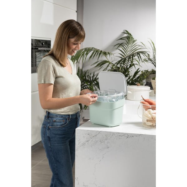 Gaiši zils kompostējamo atkritumu konteiners 5 l Ready To Collect – Curver-image-1