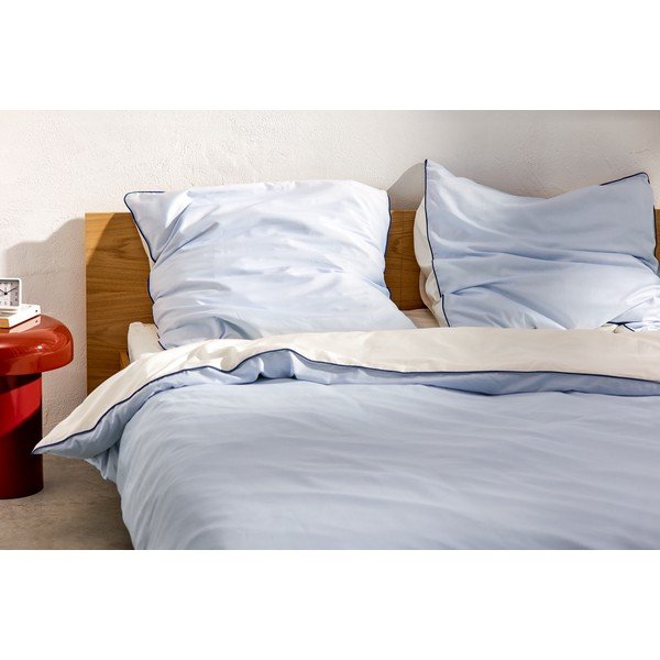 Gaiši zils divguļamais segas pārvalks no kokvilnas satīna 200x200 cm Oba – noo.ma-image-4