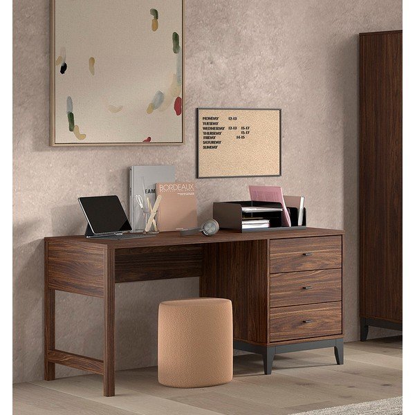Darba galds ar riekstkoka imitāciju 70x140 cm Ilyas – Vipack-image-1