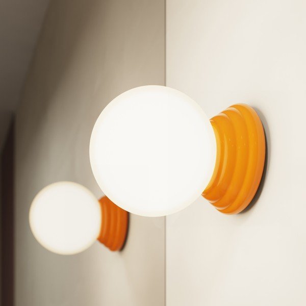 Oranža keramikas sienas lampa ø 12 cm Farsa – Sollux-image-2