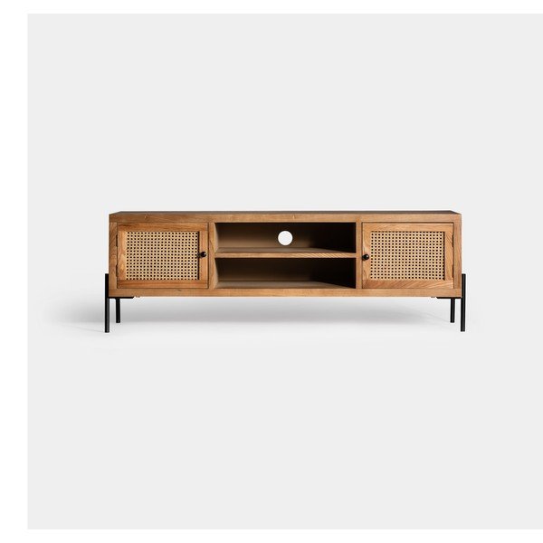 Dabīga toņa egles masīvkoka TV galdiņš 150x50 cm Kenia – Burkina