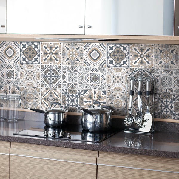 24 dekoratīvo sienas uzlīmju komplekts Ambiance Giacomo, 15 x 15 cm-image-2