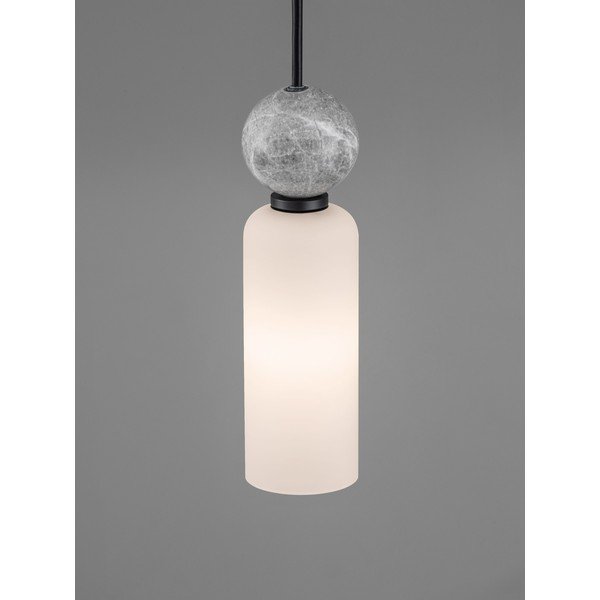 Matēti melna akmens piekaramā lampa ar stikla abažūru ø 6 cm Filomena – Nova Luce-image-2