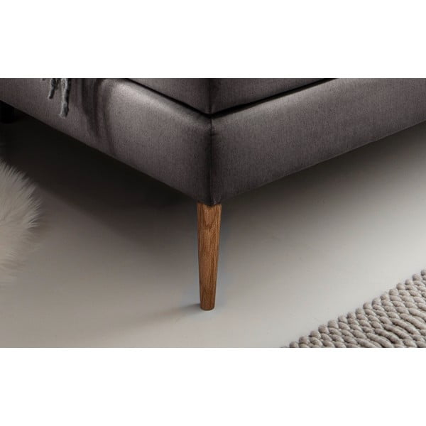 Antracīta pelēka atsperu gulta 180x200 cm Massello – Meise Möbel-image-4