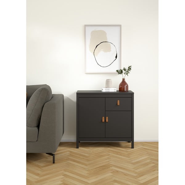 Melna zema kumode 82x80 cm Madrid – Tvilum-image-1