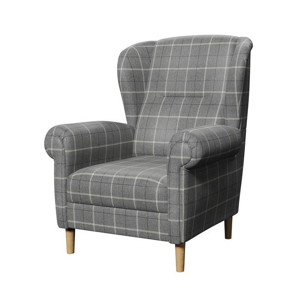 Pelēks atpūtas krēsls ar atzveltni Swan – Ropez-image-2