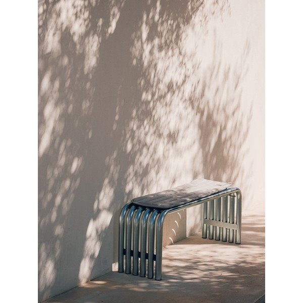 Sudraba krāsas metāla dārza sols Nokk – noo.ma-image-1