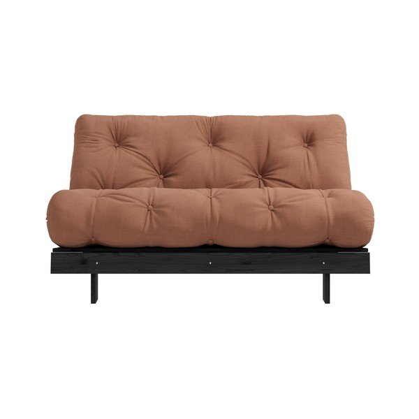 Oranžs/brūns izvelkamais dīvāns 140 cm Roots – Karup Design-image-3
