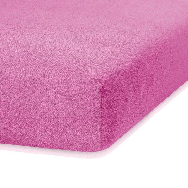 Fuksiju rozā elastīgs palags divguļamai gultai AmeliaHome Ruby Siesta, 200/220 x 200 cm-image-2