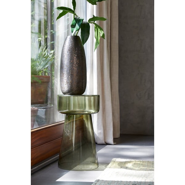 Stikla apaļš sānu galdiņš ø 30 cm Dakwa – Light & Living-image-4