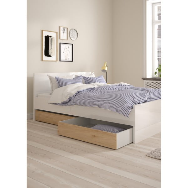 Dabīga toņa atvilktnes zem gultas (2 gab.) 90x190/140x190 cm Naia – Tvilum-image-1