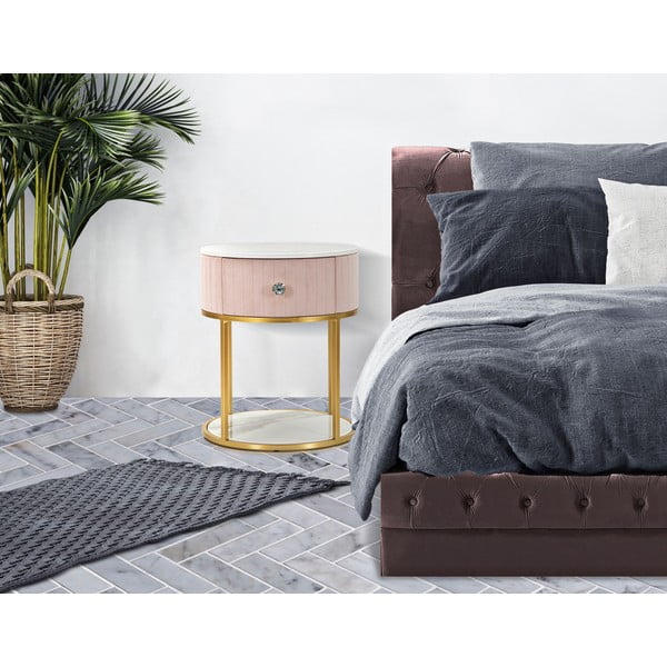 Gaiši rozā/zelta krāsas naktsskapītis Montpellier – Mauro Ferretti-image-1