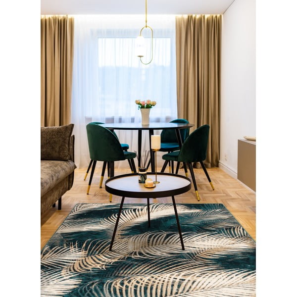 Zaļganzils vilnas paklājs 133x180 cm Areca – Agnella-image-1