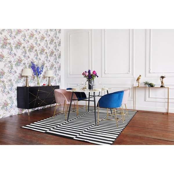 Melna mango koka kumode Kare Design Gold Vein, platums 145 cm-image-1