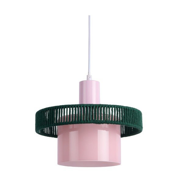 Tumši zaļa/rozā stikla piekaramā lampa ø 25 cm Firenze Long – Leitmotiv