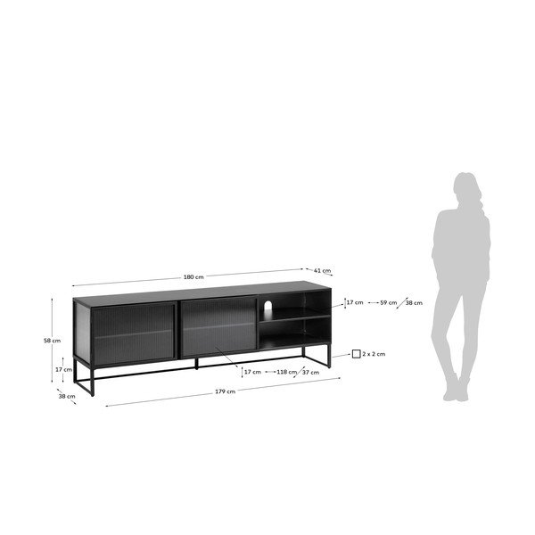 Melna TV kumode Kave Home Trixie-image-3