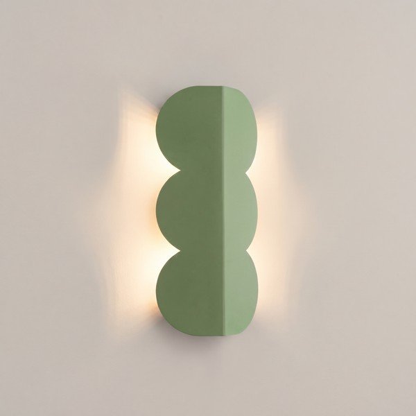 Salvijas zaļa alumīnija sienas lampa BISCUIT – Thoro-image-1