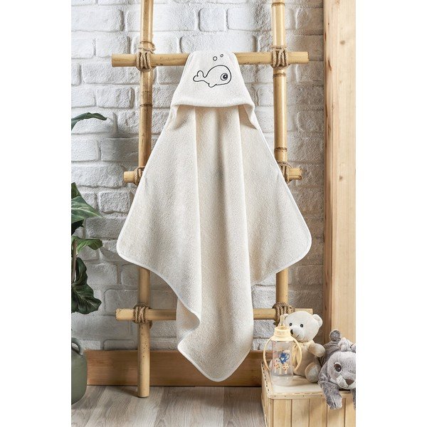 Bēšs bērnu dvielis no bambusa un kokvilnas Mila - Lydia&Co-image-3