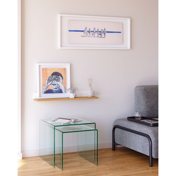 Stikla žurnālgaldiņi (2 gab.) 50x50 cm Burano – Kave Home-image-1